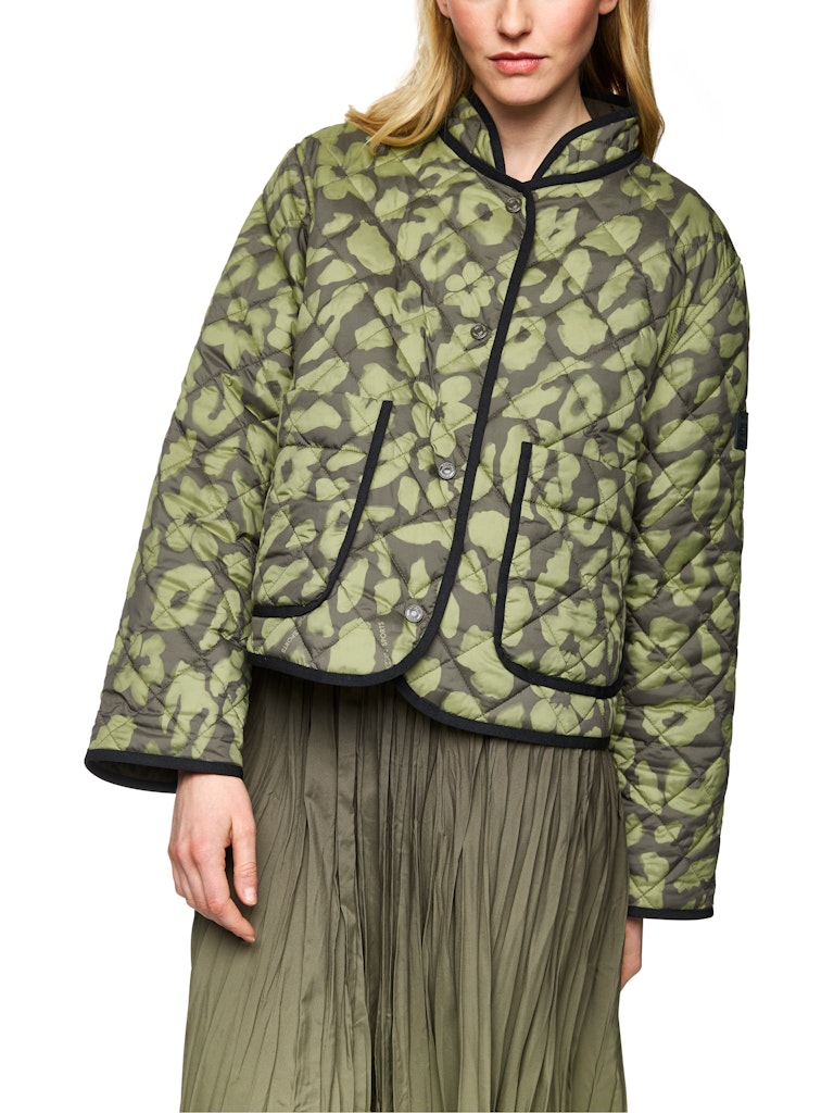 Gesteppte Wendejacke in olive „Rethink Together“