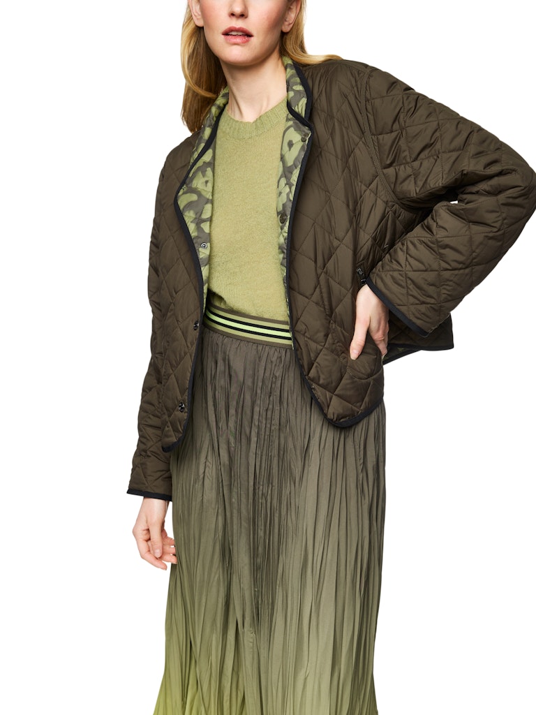 Gesteppte Wendejacke in olive „Rethink Together“