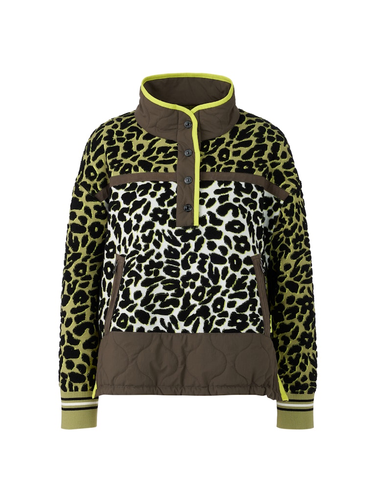 Sportlicher Pullover in olive mit 3D-Effekt-Strick