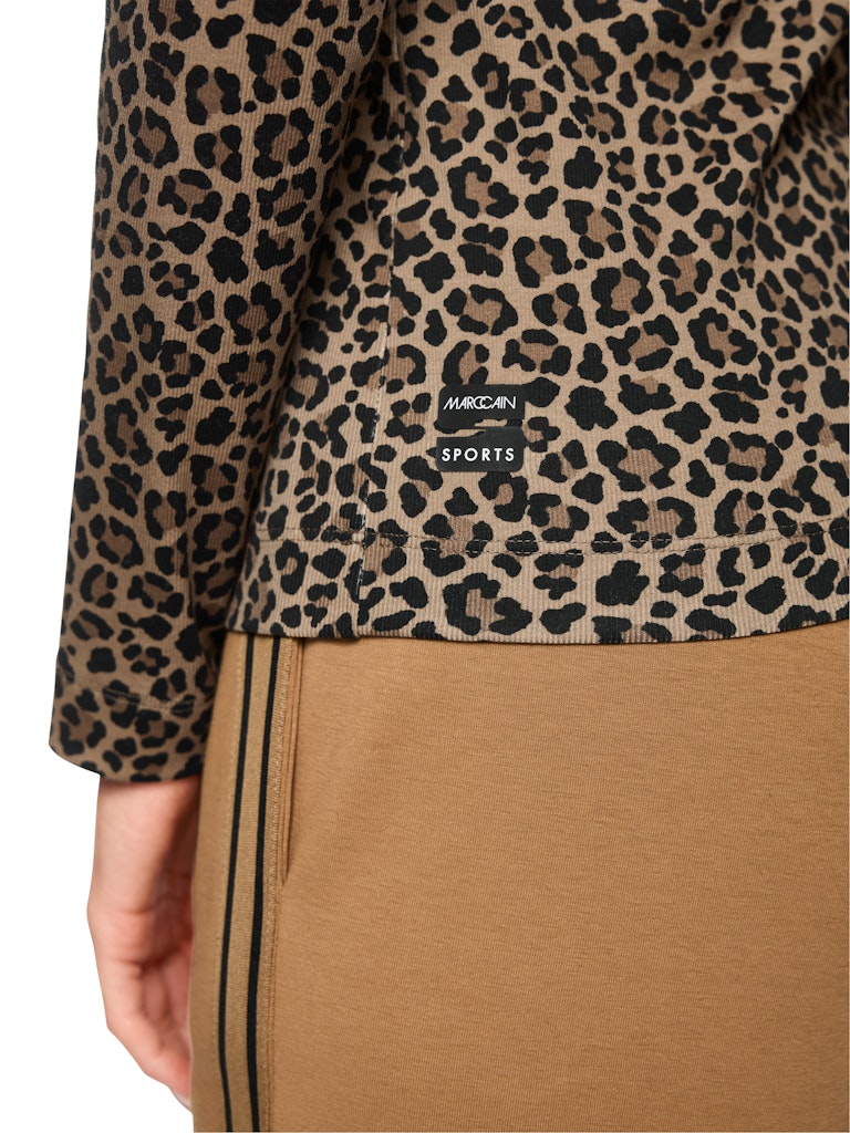 Langarm Shirt im Leo-Print