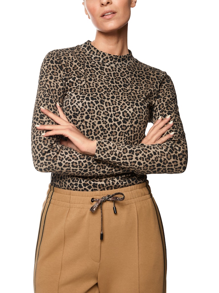 Langarm Shirt im Leo-Print