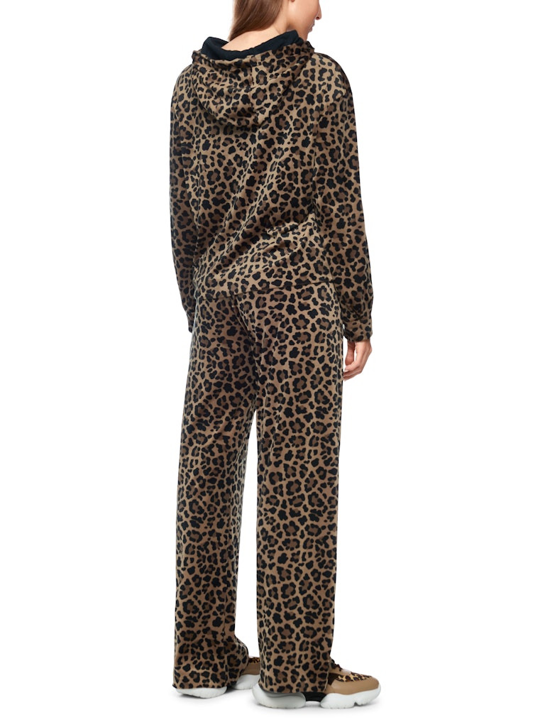 Hose im Leo-Print aus Nickistoff Modell WASHINGTION