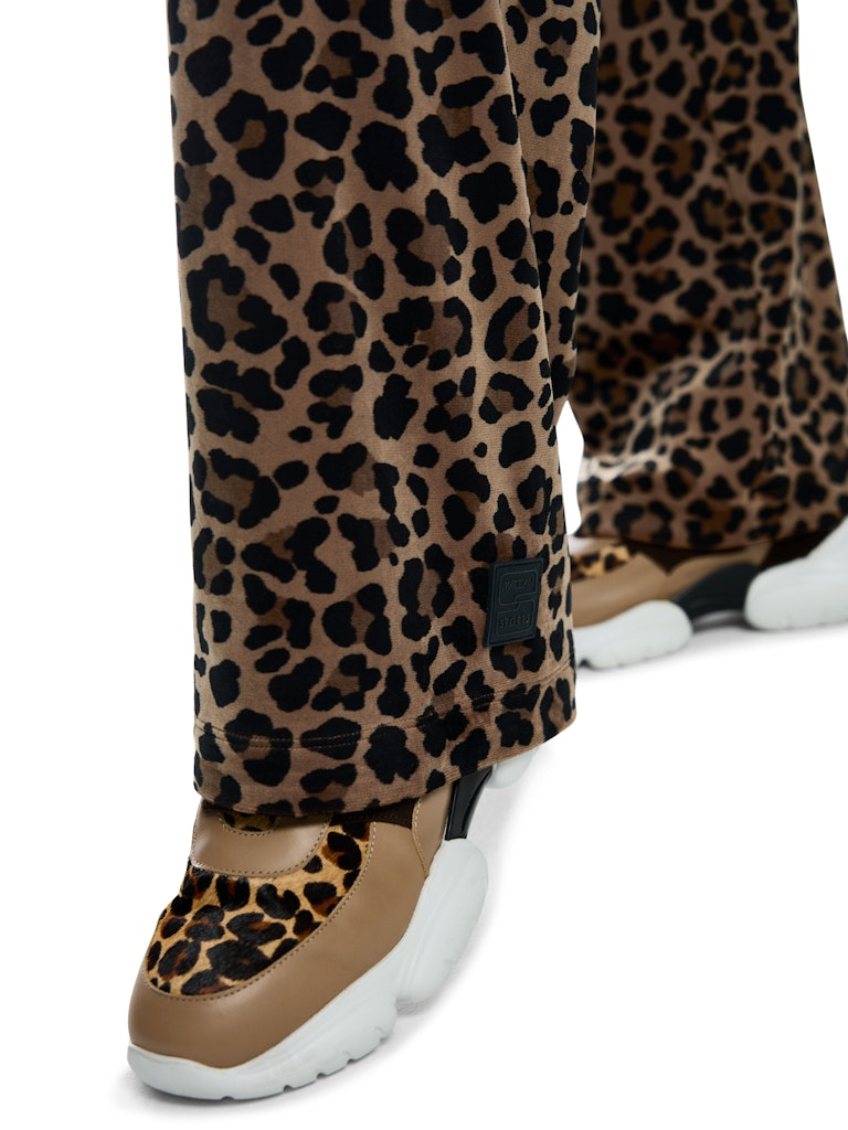 Hose im Leo-Print aus Nickistoff Modell WASHINGTION