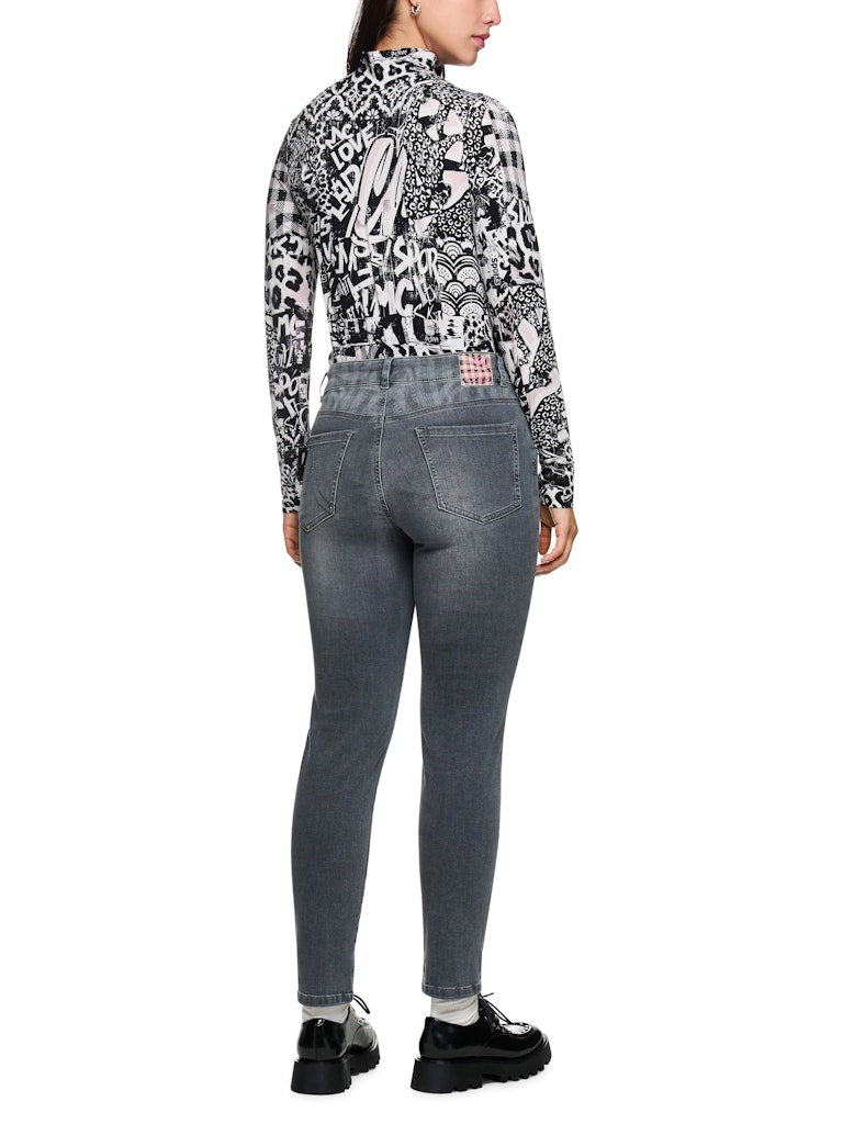 Schmale Jeans in graphit Modell SILEA