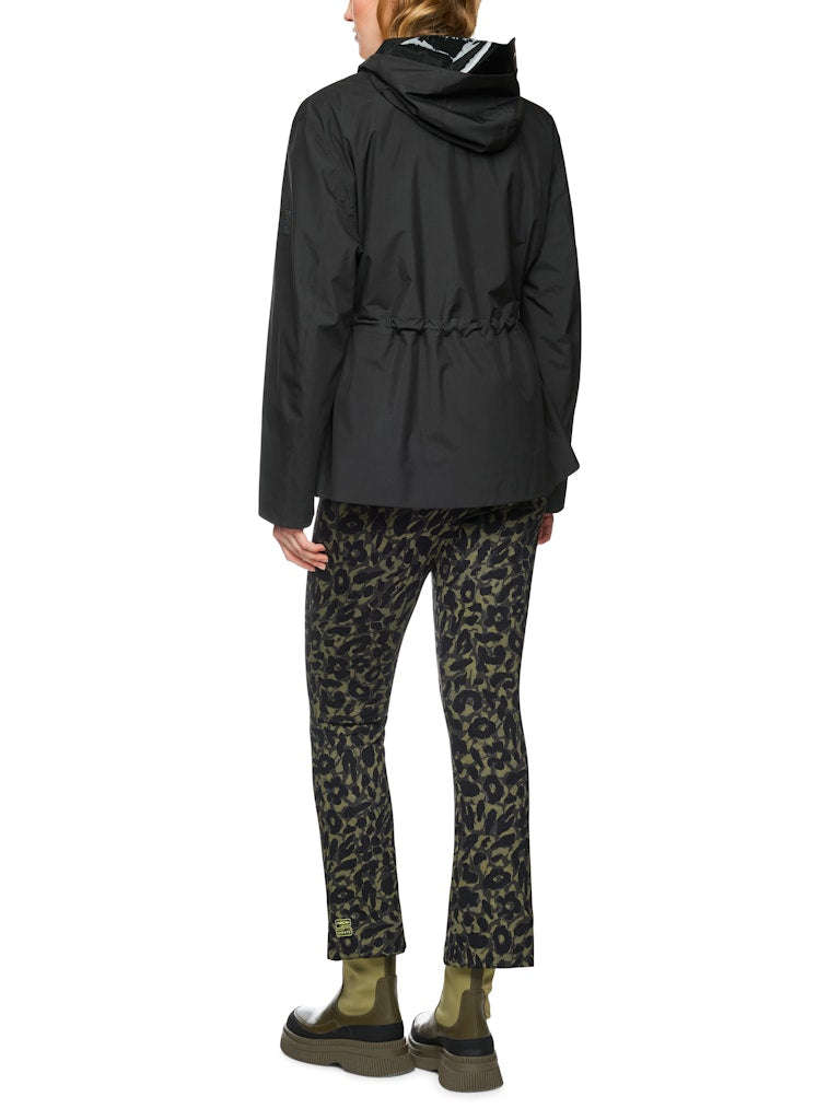 Outdoor Jacke in schwarz mit Kordelzug