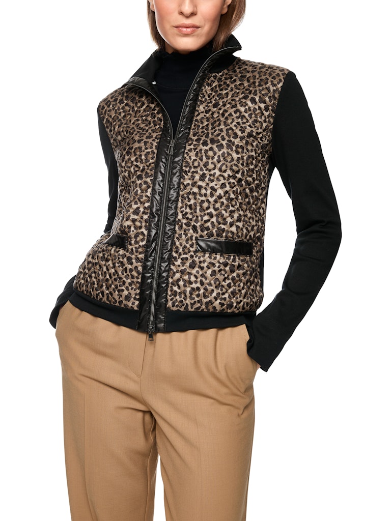 Leichte Jacke mit Leoprint Steppung