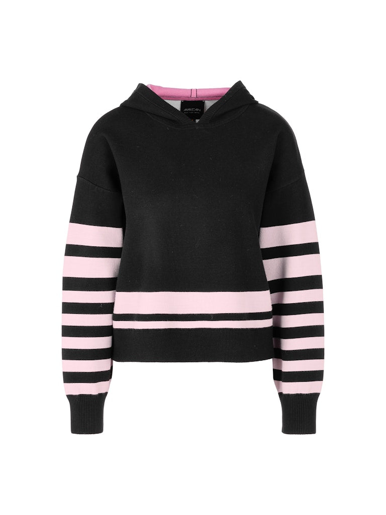 Wendbarer Strickpullover in schwarz und soft lilac
