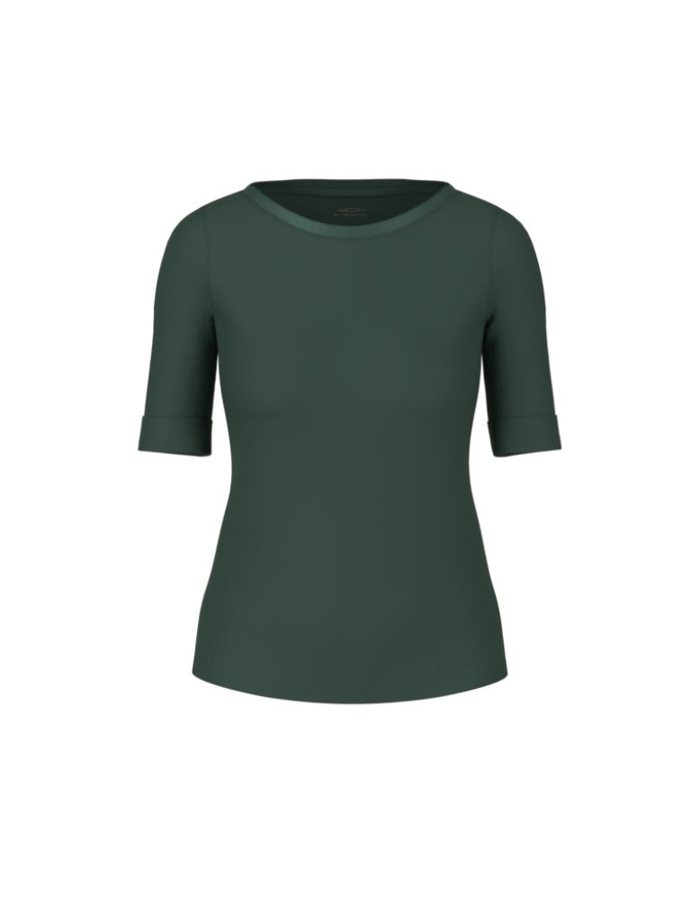 Basic Shirt mit ¾ Arm in dark green