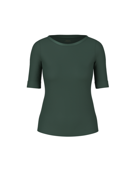 Basic Shirt mit ¾ Arm in dark green