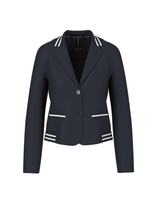 Jersey-Blazer in navy mit College Details