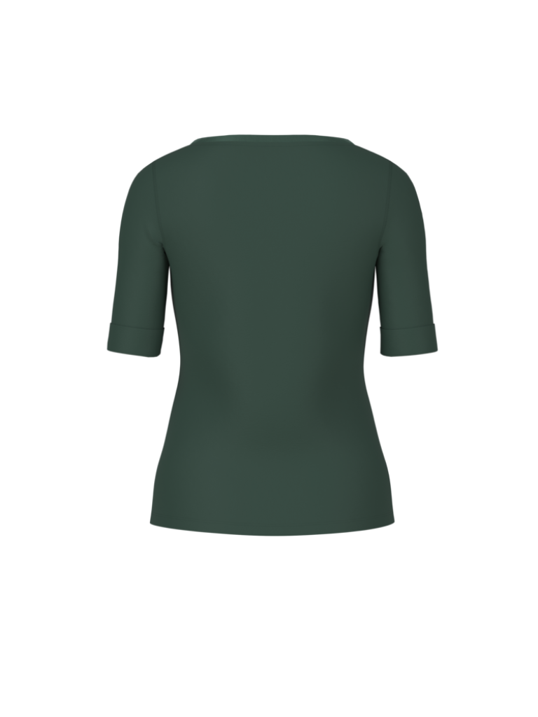 Basic Shirt mit ¾ Arm in dark green