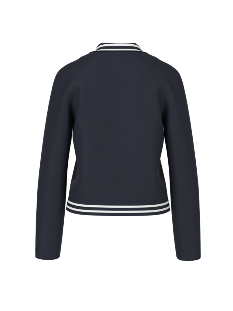 Jersey-Blazer in navy mit College Details