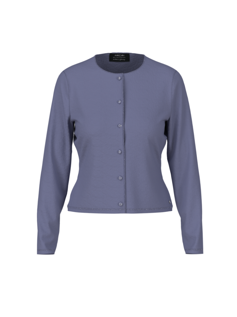 Feinstrickjacke in bluish violet Knitted in Germany