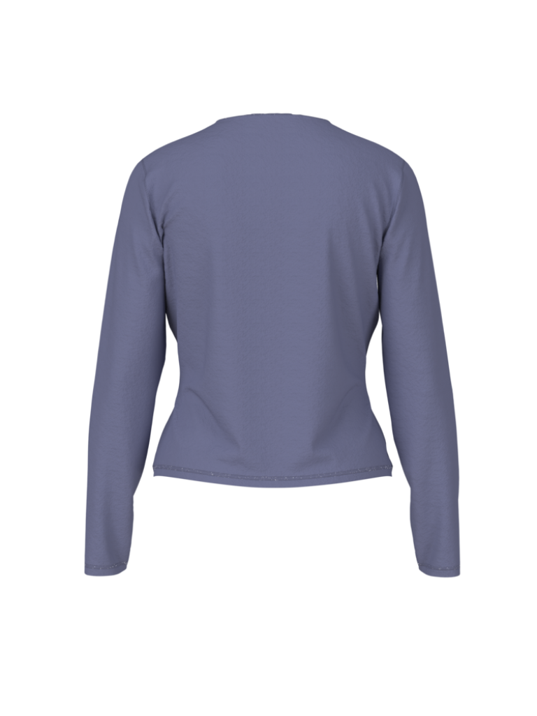 Feinstrickjacke in bluish violet Knitted in Germany