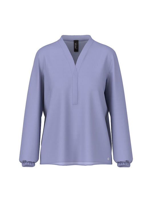 Basic Bluse mit V-Ausschnitt in bluish violet