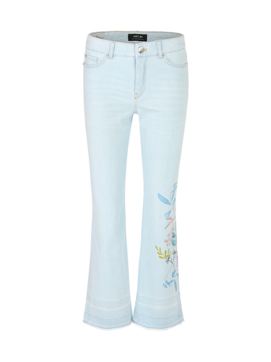 Jeans in light denim mit platziertem Meeresbrise-Print - Modell FORLI
