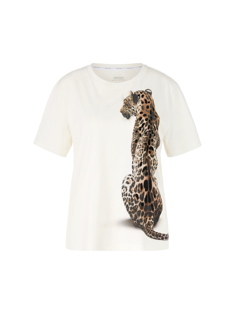 Shirt mit Leoparden Druck in creme