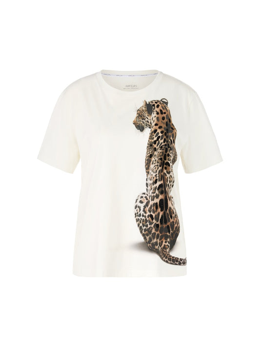 Shirt mit Leoparden Druck in creme