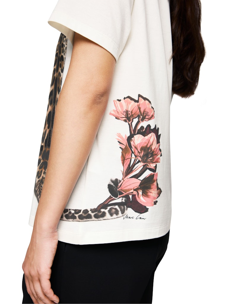 Shirt mit Leoparden Druck in creme