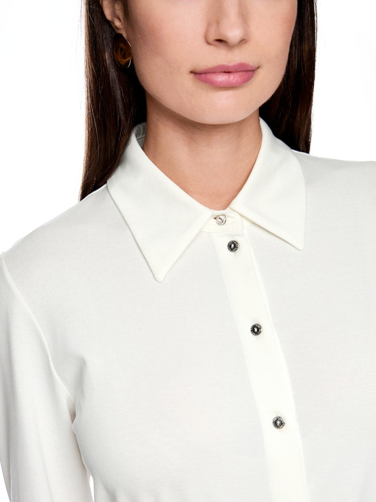 Shirt im Hemdblusen-Look in creme