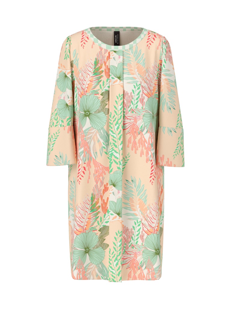 Kleid mit floralem Print in bright ecru