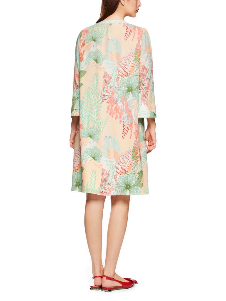 Kleid mit floralem Print in bright ecru