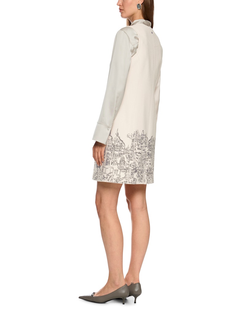 Walk-Kleid mit platziertem City-Print in smoke