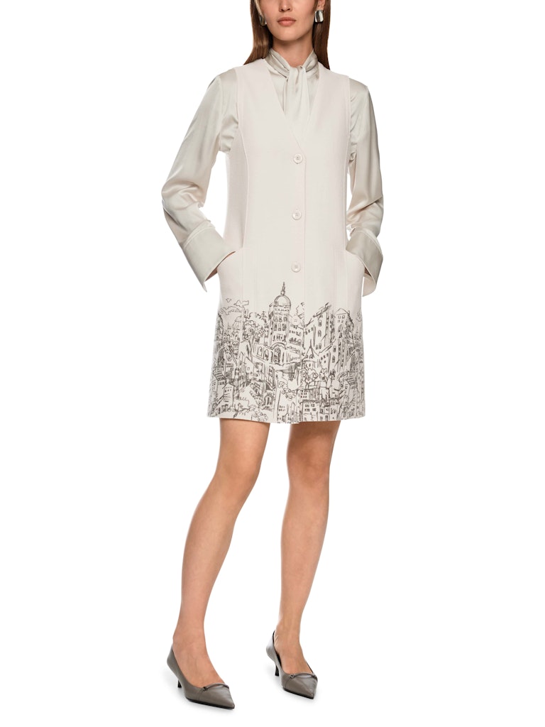 Walk-Kleid mit platziertem City-Print in smoke