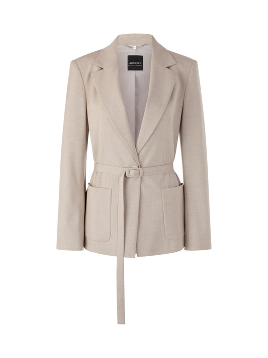 Blazer mit Bindegürtel in smoke