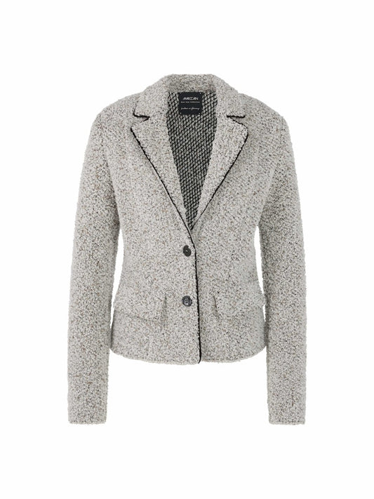 Bouclé-Blazer in smoke Knitted in Germany