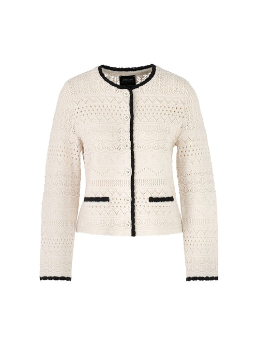 Ajour Strickjacke in smoke