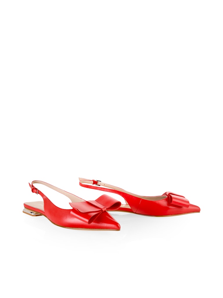 Sling Ballerina mit Schleife in soft red