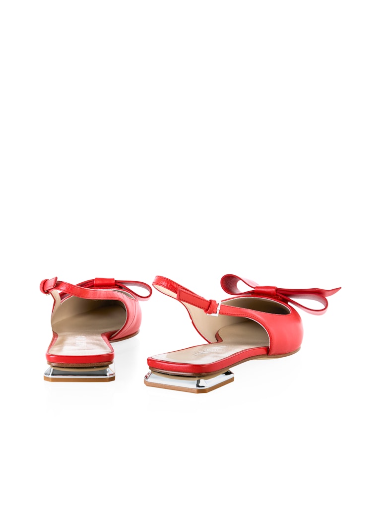 Sling Ballerina mit Schleife in soft red