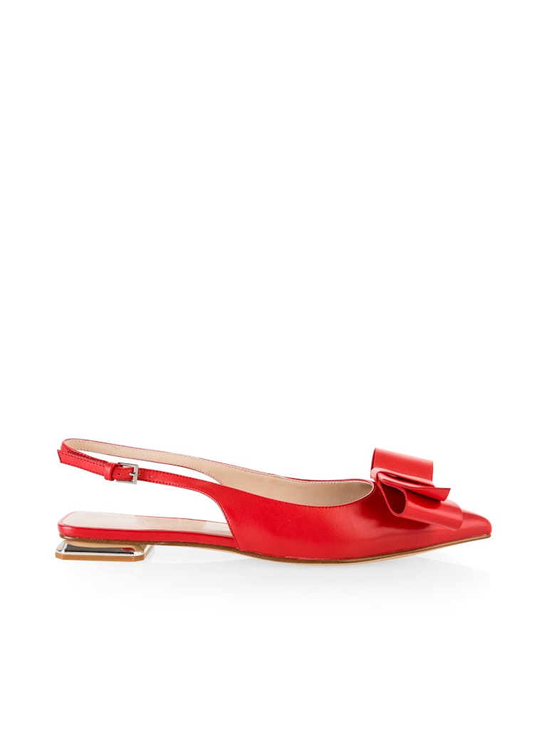 Sling Ballerina mit Schleife in soft red