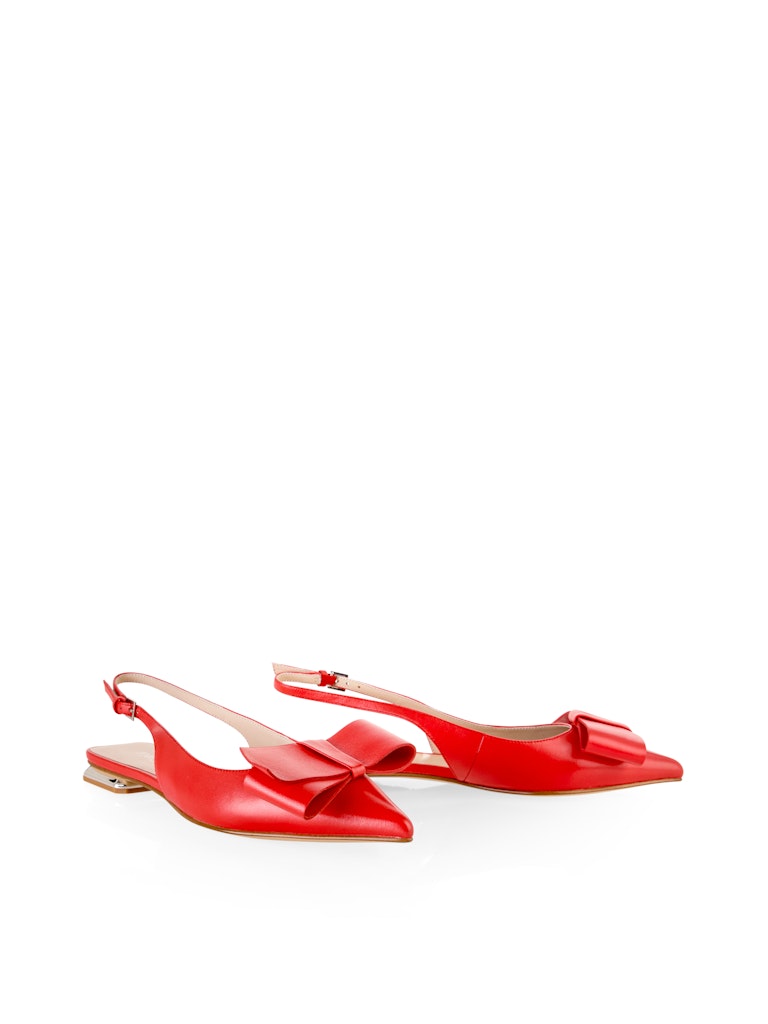 Sling Ballerina mit Schleife in soft red