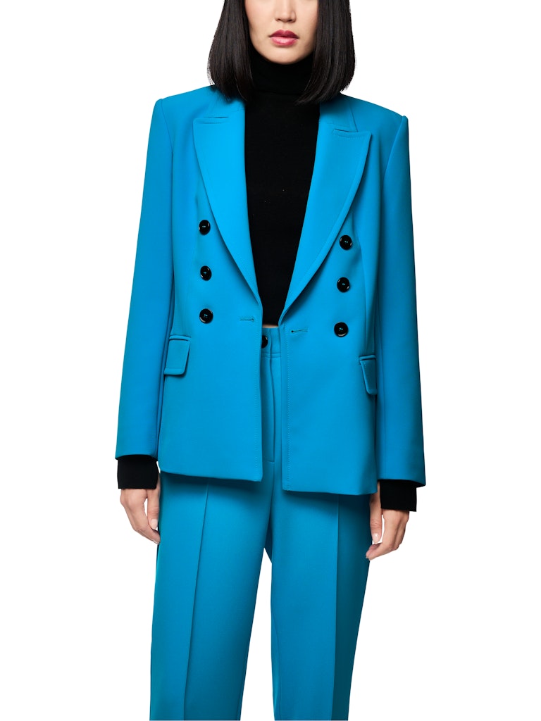 Doppelreihiger Blazer in bright sea