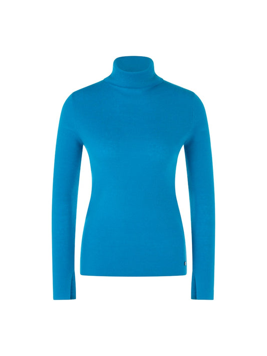 Feinstrick Rollkragen-Pullover in bright sea