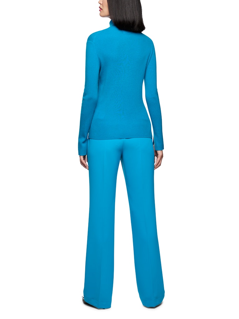 Feinstrick Rollkragen-Pullover in bright sea