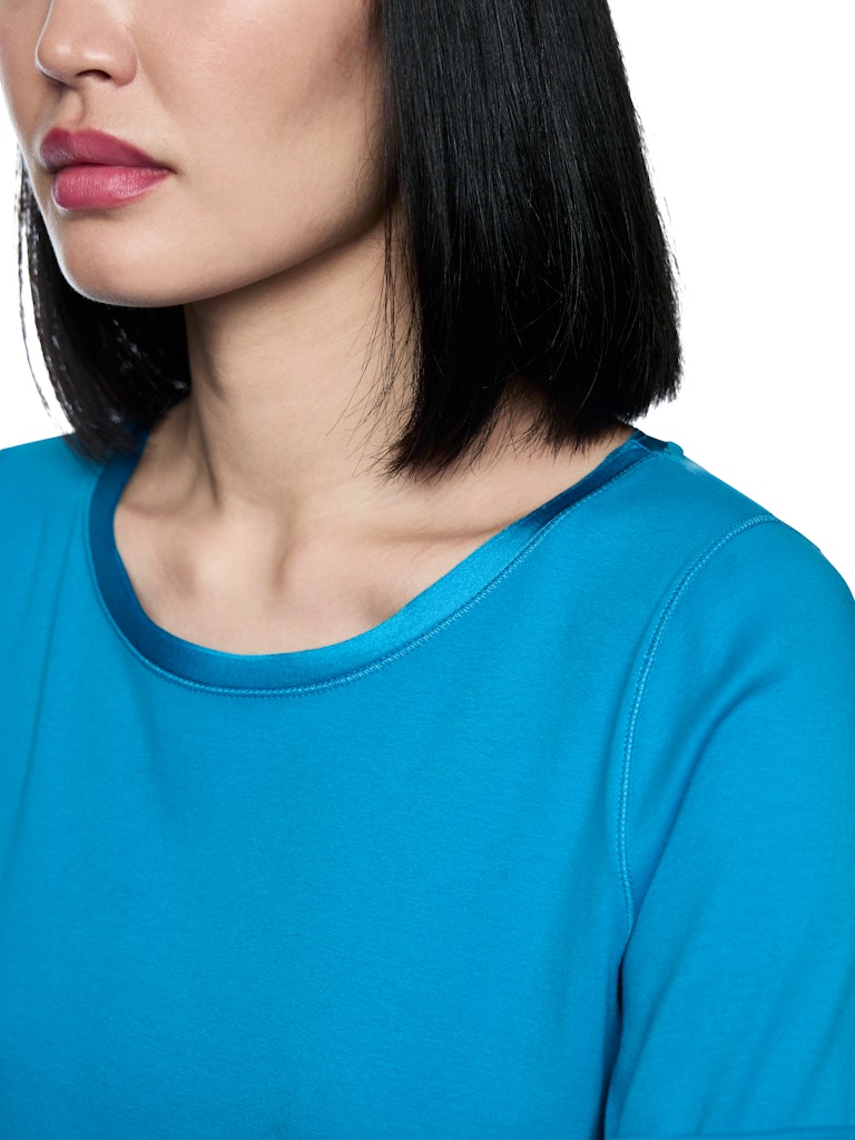 Basic Shirt mit ¾ Arm in bright sea