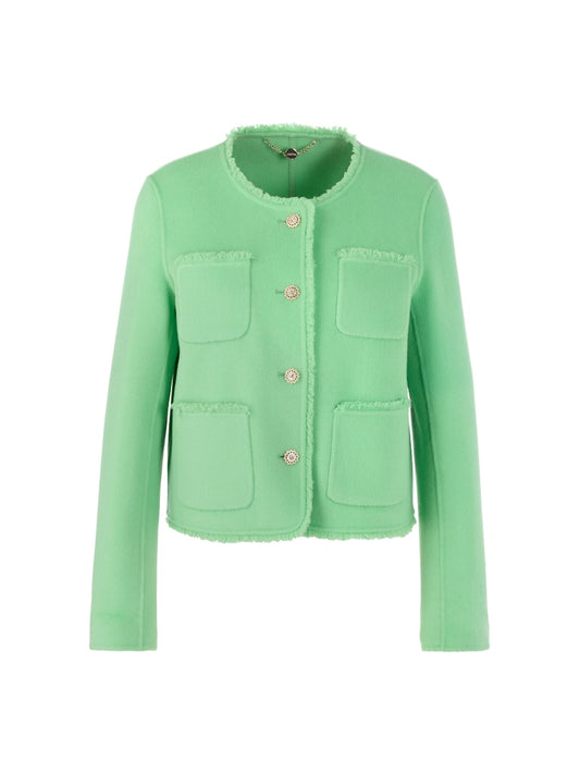 Jacke in pistachio mit aufgesetzten Taschen