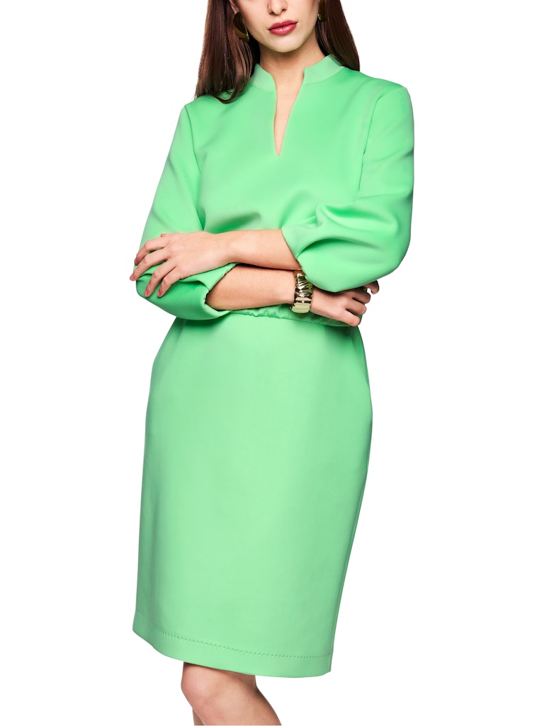 Scuba-Kleid in bright apple green