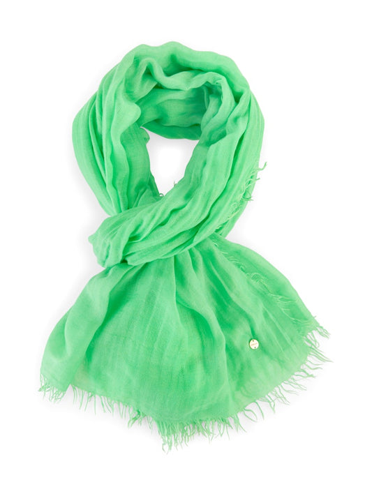 Leichter Schal aus Wollmix in bright apple green