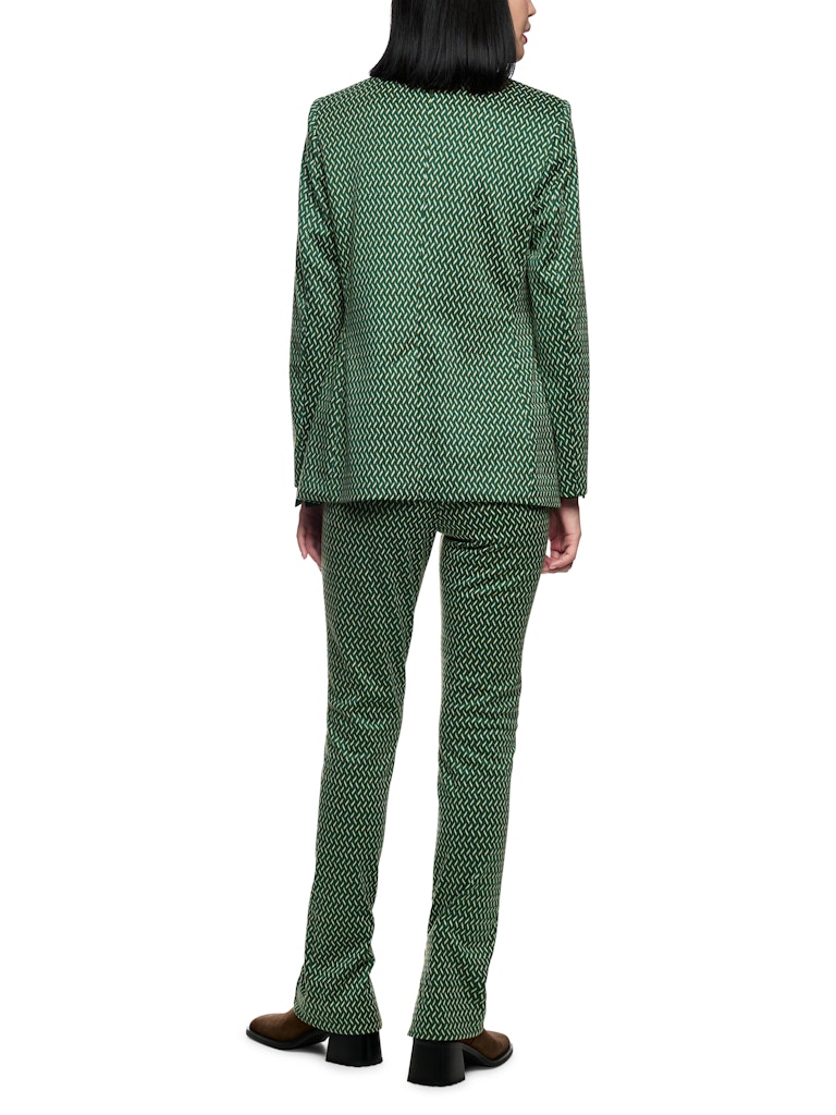 Blazer mit Fischgratmuster in dark green