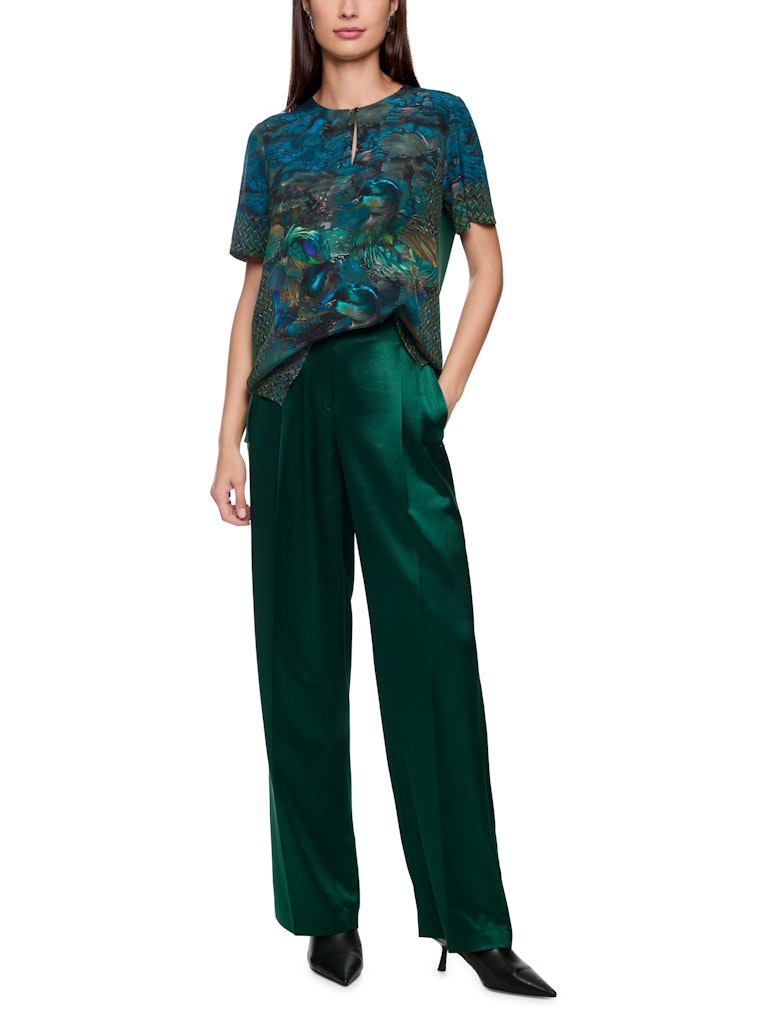 Blusenshirt mit Print in dark green