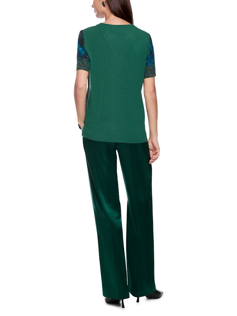 Blusenshirt mit Print in dark green