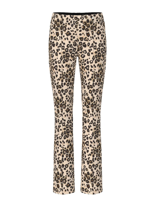 Scuba Hose im Leo-Print in soft cappuccino ModellFREDERICA