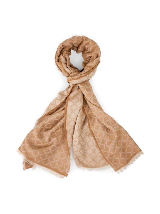 Schal mit MC Monogram in camel