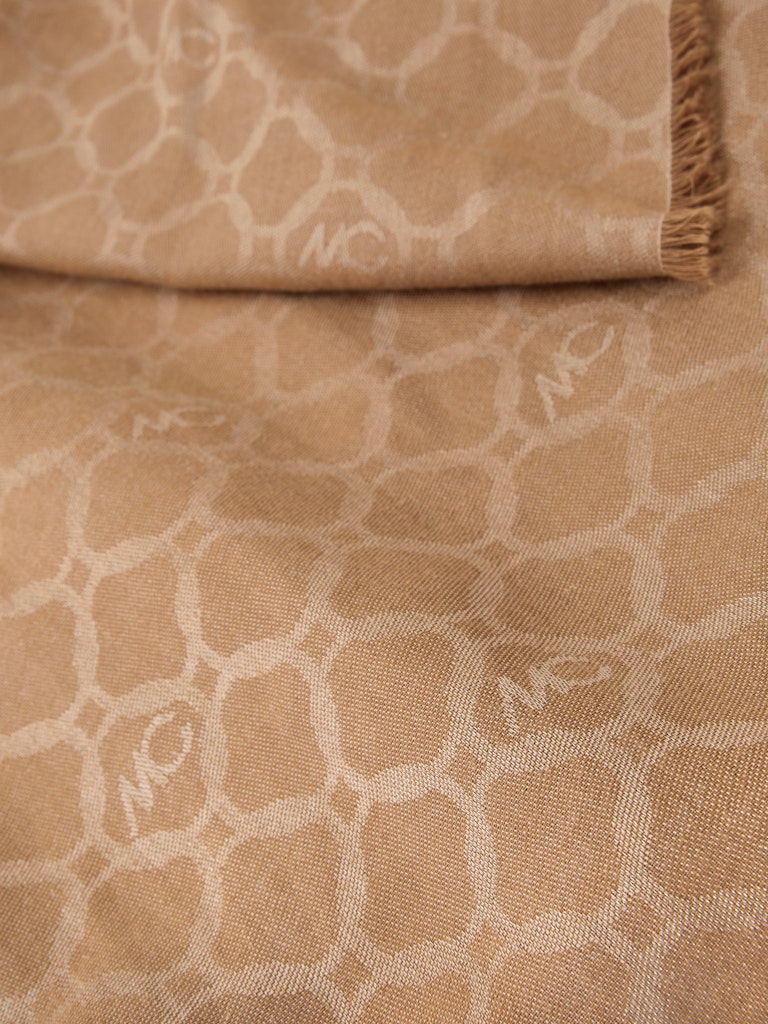 Schal mit MC Monogram in camel