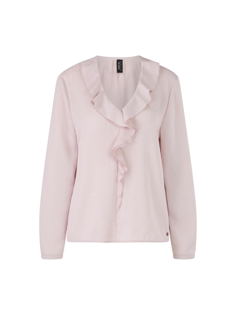 Rüschenbluse in desert taupe