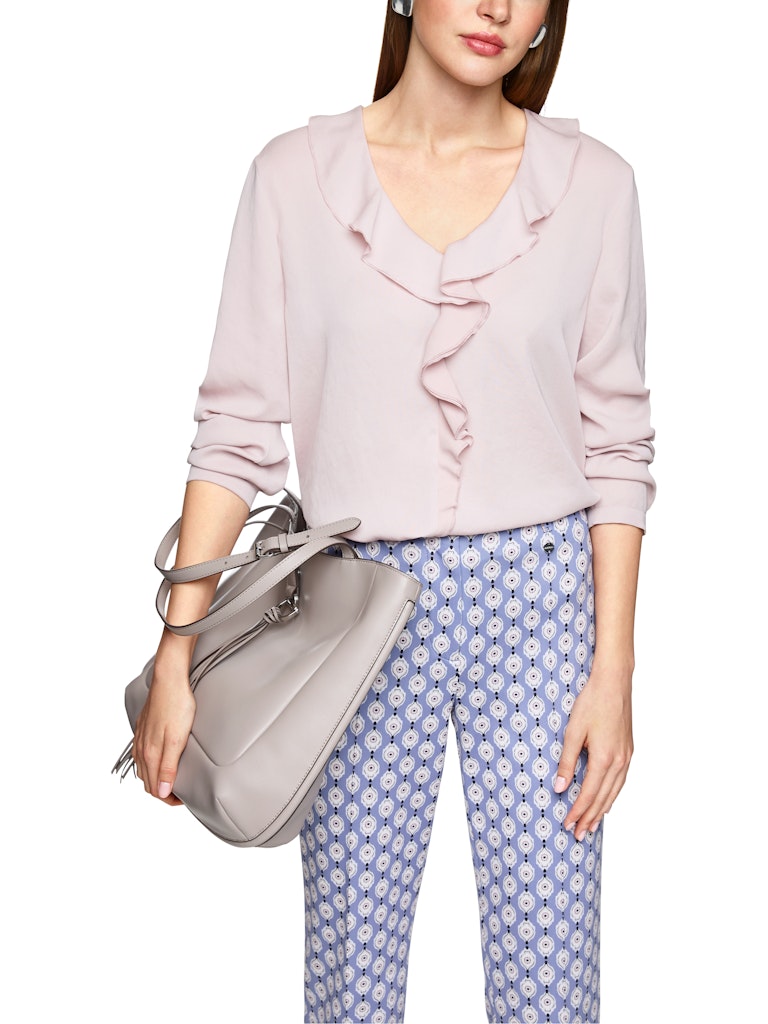 Rüschenbluse in desert taupe